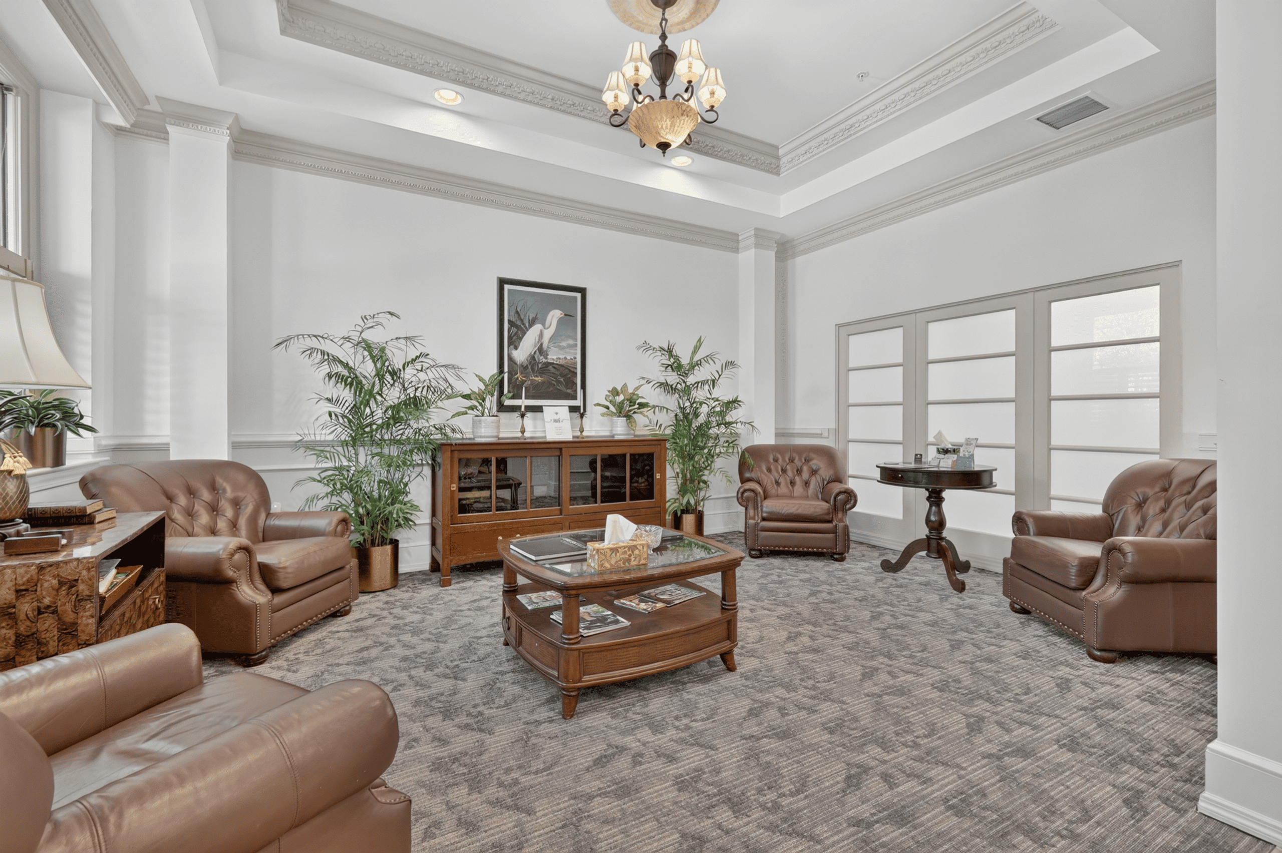 Elegant furnished private executive office suite at Coffee Street Leasing, Downtown Greenville SC